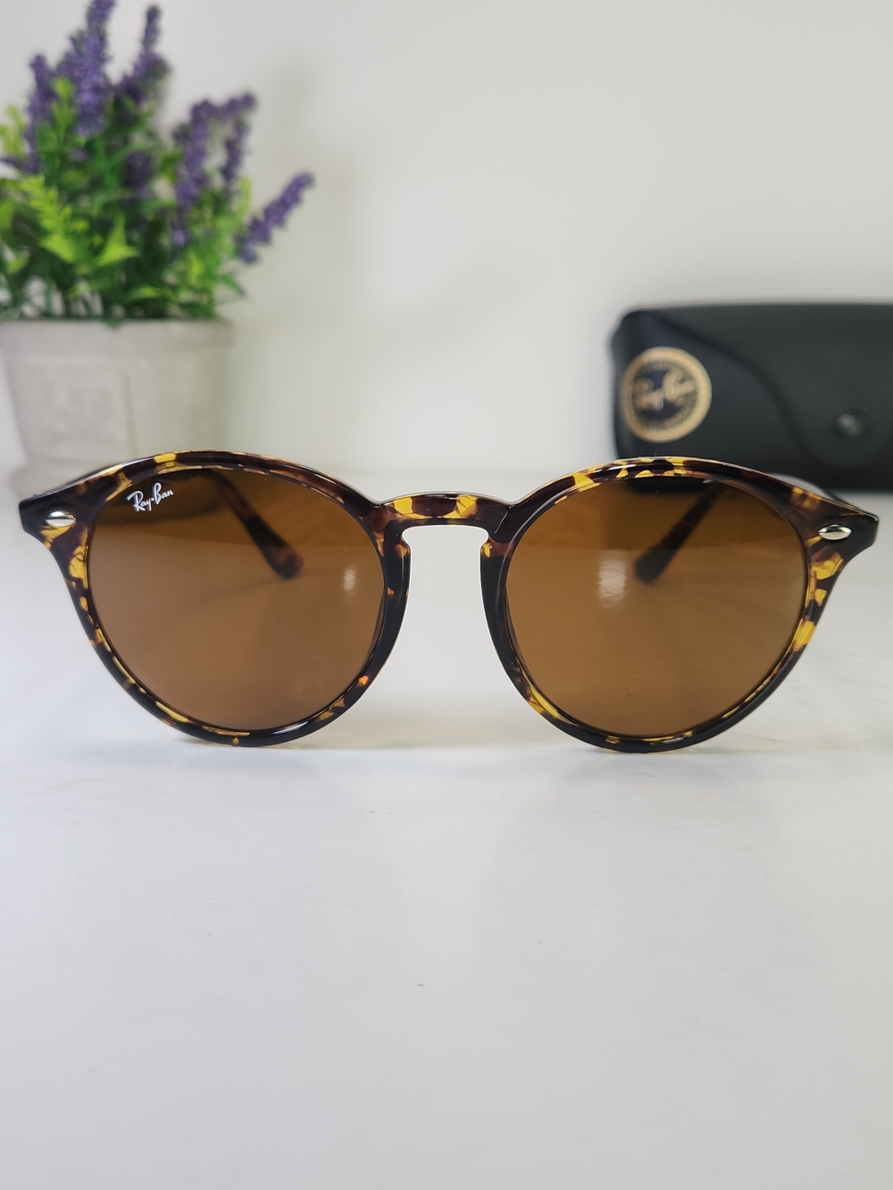 Ray-Ban Sunglasses Round. Havana Sunglasses 51□20. Made In Italy. RB 2180. 51mm